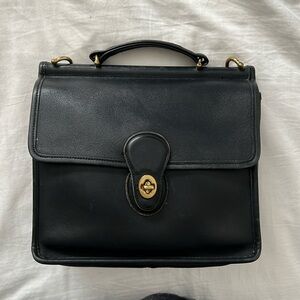 Vintage Coach Willis Black Leather Bag